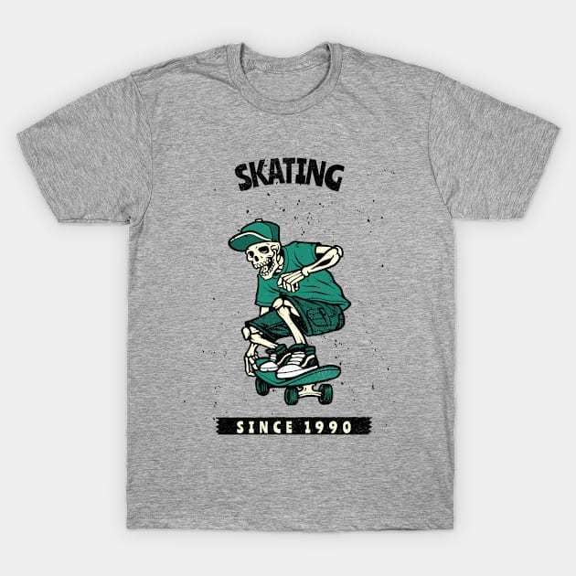 Skating Since 1990 T-Shirt by DM_Creation